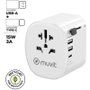 Muvit For Change Cargador de Pared Universal MCADP0006 con 1x USB-C y 2x USB-A, 15W